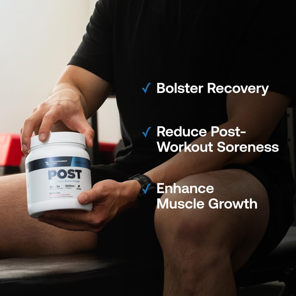 Transparent Labs Post - Post-Workout Recovery Muscle Builder with L-Glutamine, Beta-Alanine and BetaPure Betaine Anhydrous for Muscle Recovery and Muscle Building - 30 Servings, Strawberry Lemonade 5