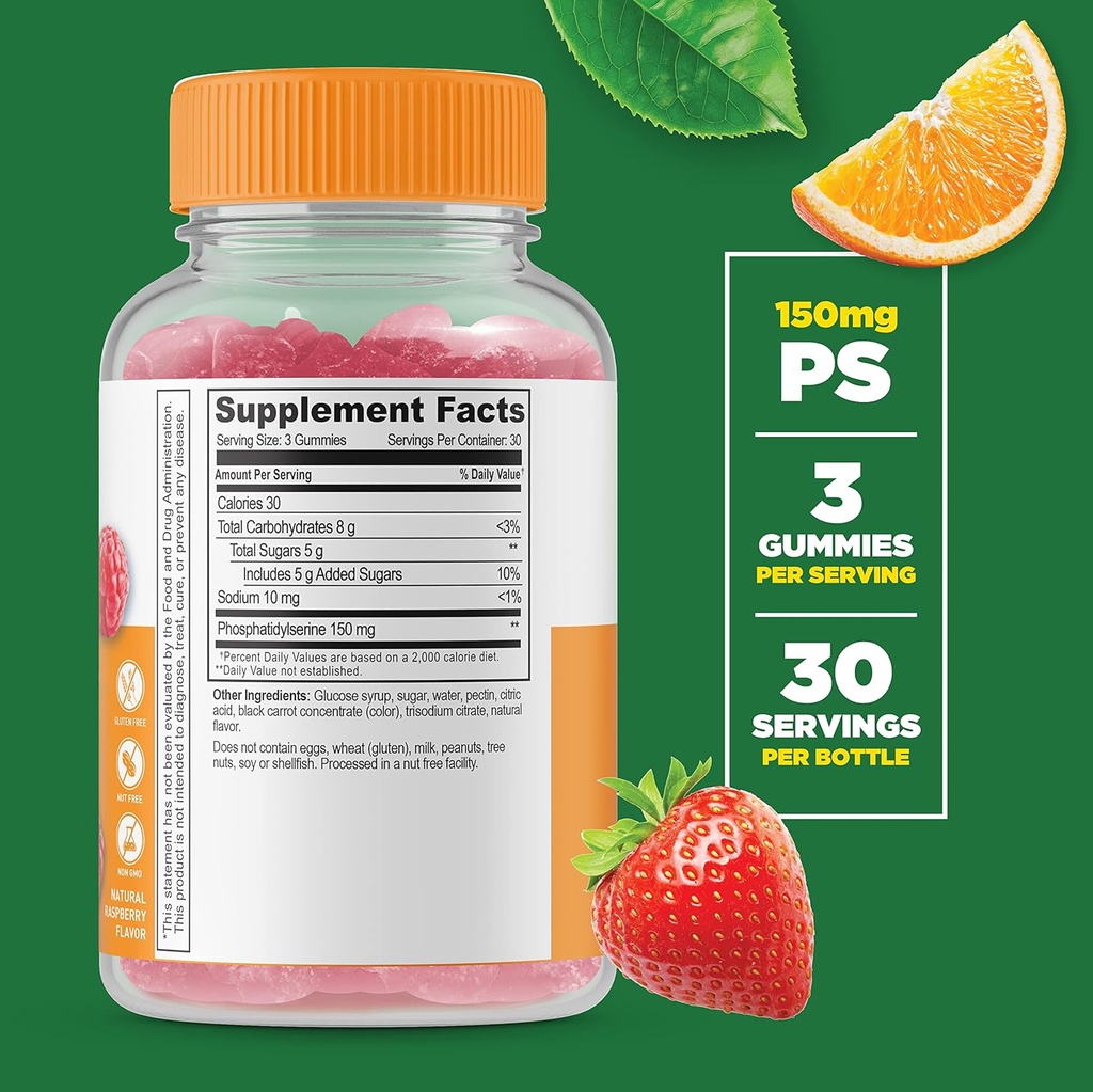 Lifeable Vitamin D 10000 IU + Phosphatidylserine (PS), Gummies Bundle - Great Tasting, Vitamin Supplement, Gluten Free, GMO Free, Chewable Gummy 4