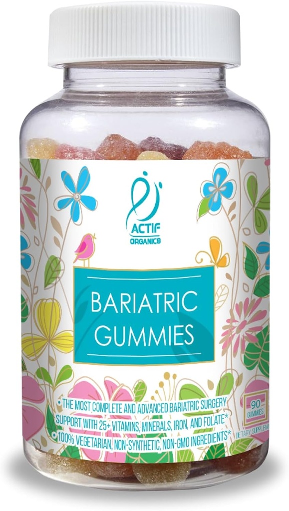 ACTIF Organic Bariatric Gummies with 25+ Organic Vitamins and Minerals for Bariatric Surgery, Advanced Formula – Non GMO, 90 Count 2