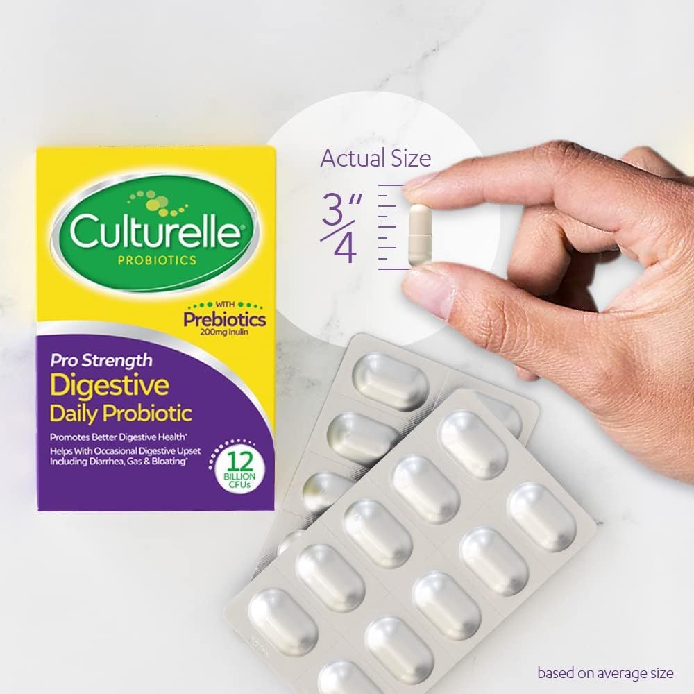 Culturelle Pro Strength Daily Probiotic, Digestive Capsules, Naturally Sourced Probiotic Strain Proven to Support Digestive & Immune Health, Gluten & Soy Free, 4 Month Supply, 60 Count (Pack of 2) 5
