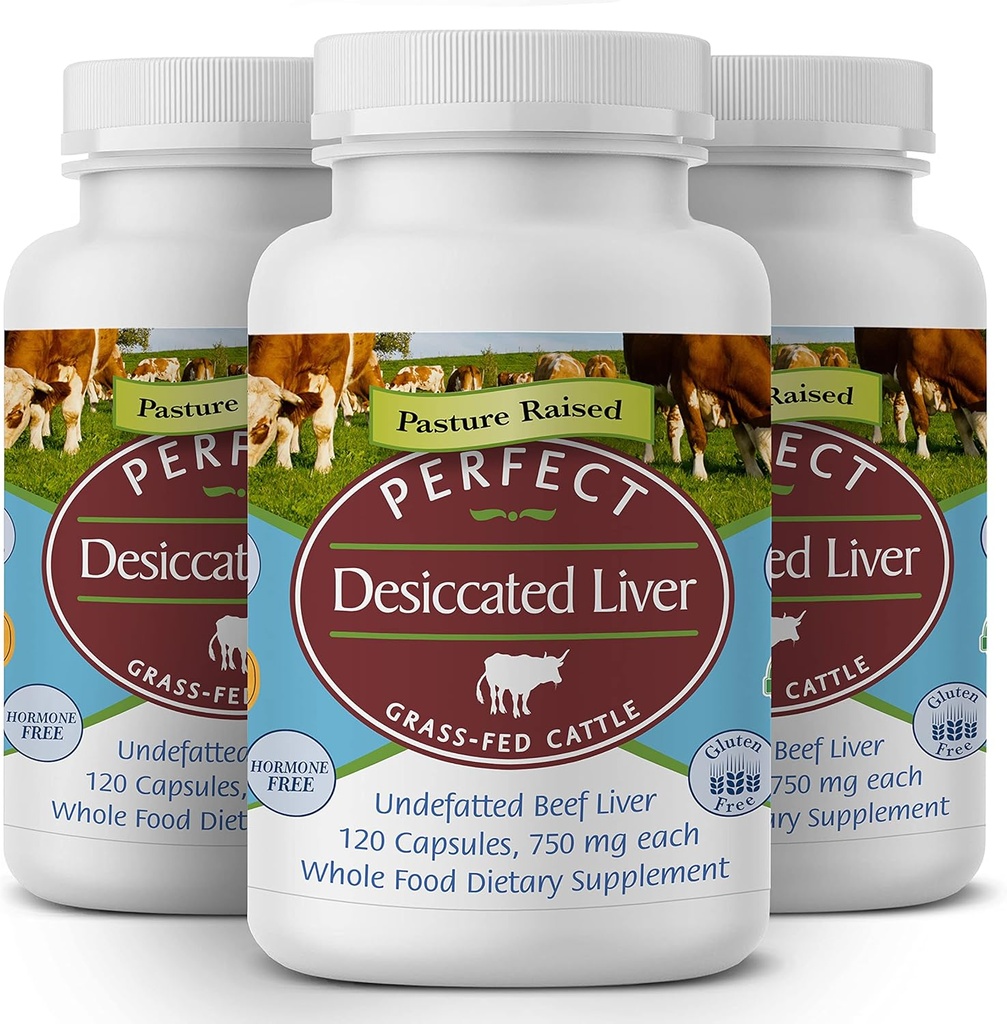 Perfect Supplements – Perfect Desiccated Liver – 120 Capsules – Undefatted Beef Liver – Natural Source of Protein, Iron, Vitamins A & B – 3 Pack 2