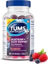 TUMS Heartburn Plus Sleep Support Chewable Dietary Supplement Tablets for Occasional Heartburn Relief Plus Sleep Support, Berry Fusion - 54 Count 2