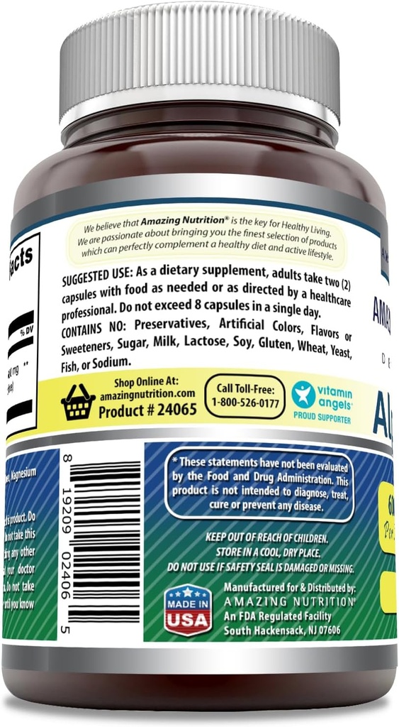 Amazing Formulas Alpha GPC Supplement | 600 Mg Per Serving | 60 Capsules | Non-GMO | Gluten Free | Made in USA 4