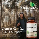 Futurebiotics Vitamin K2 (MK7) with D3 Supplement - Non-GMO Formula - 5000 IU Vitamin D3 & 90 mcg Vitamin K2 MK-7, 250 Vegetarian Capsules 4