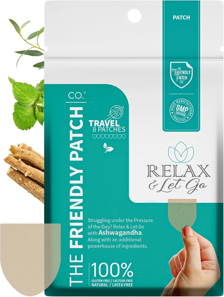 The Friendly Patch - Relax & Let Go with Ashwagandha, Gaba & Gotu Kola - Formerly known as Zen Patches 8 pack 2