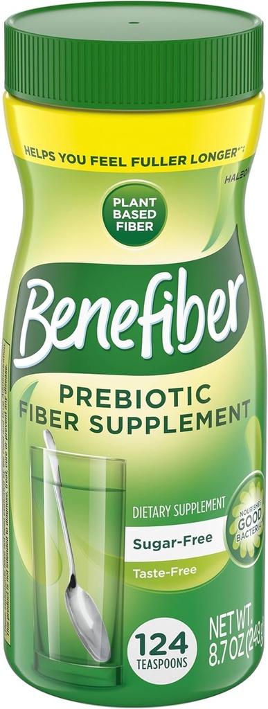 Benefiber Daily Prebiotic Fiber Supplement Powder for Digestive Health, Daily Fiber Powder, Unflavored - 62 Servings (8.7 Ounces) 2