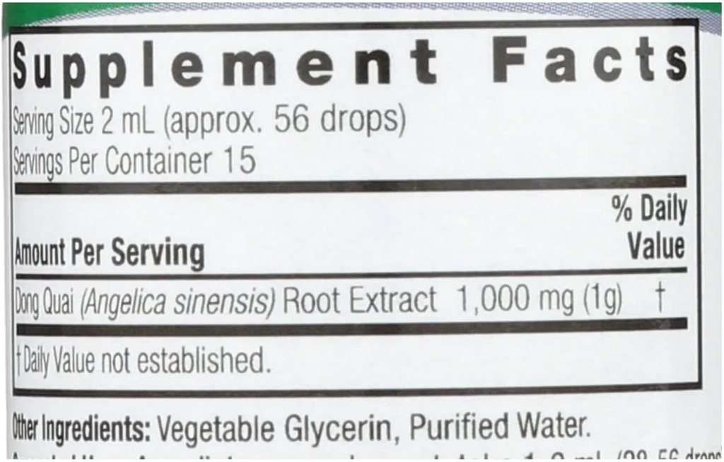 Nature's Answer Dong Quai Womens Support Supplement - Female Hormonal Support, Female Wellness Supplement, Liquid Extract, Alcohol Free, Gluten Free, Kosher - 1 oz 3