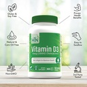 Health Thru Nutrition Vitamin D3 2000iu 365 Mini Softgels for Maximum Benefits | Year Supply | 50mcg Cholecalciferol | 3rd Party Tested | Non-GMO USP Grade in EVOO | Immune Health Support 4