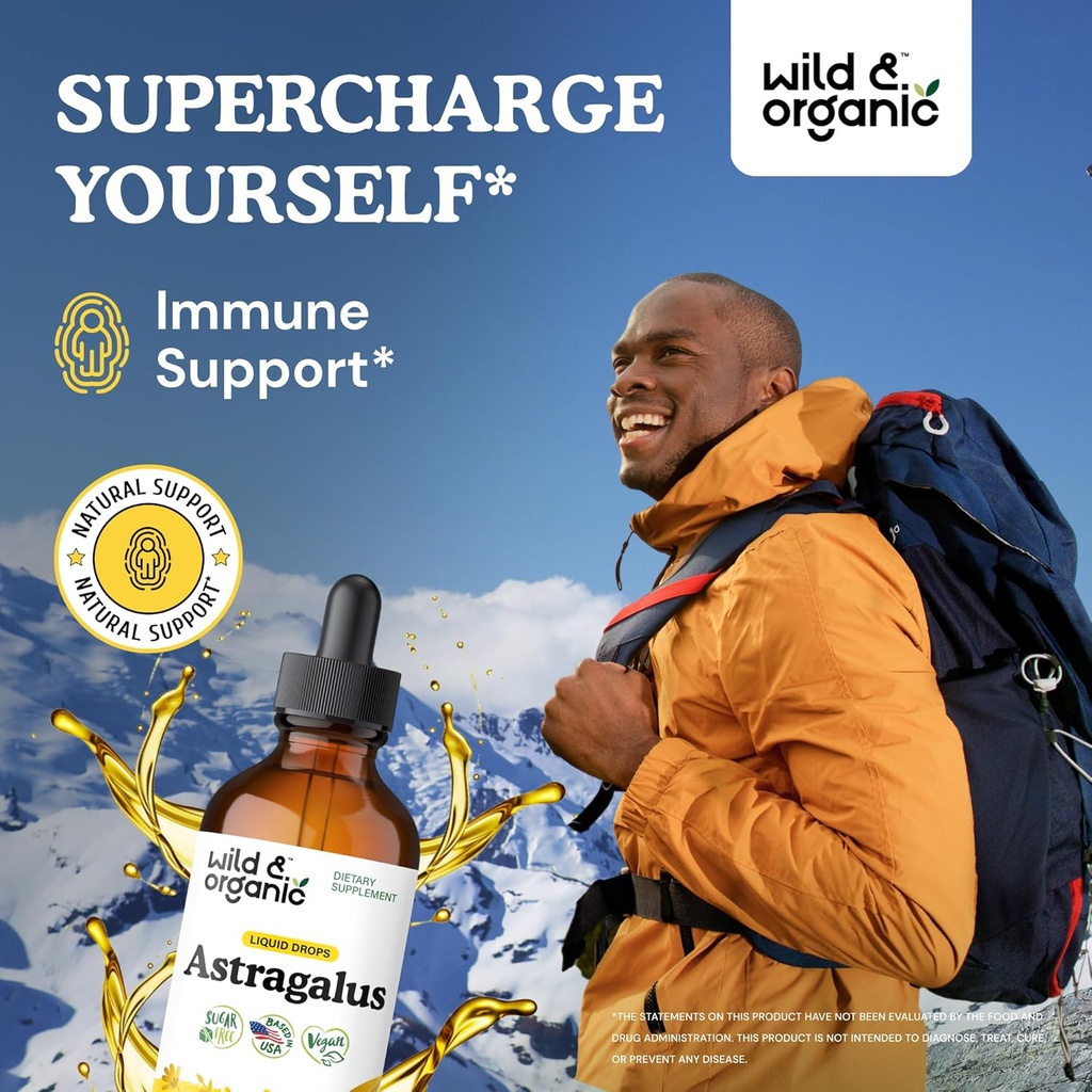 Wild & Organic Echinacea Tincture 4 fl oz & Astragalus Tincture 4 fl oz 5