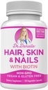 Doctor Danielle Hair Skin and Nails Vitamins for Women and Men– Biotin 5000 mcg Supplement to Support Normal Hair Growth and Glowing Skin, Organic Coconut Water, Rice Phytoceramides 2