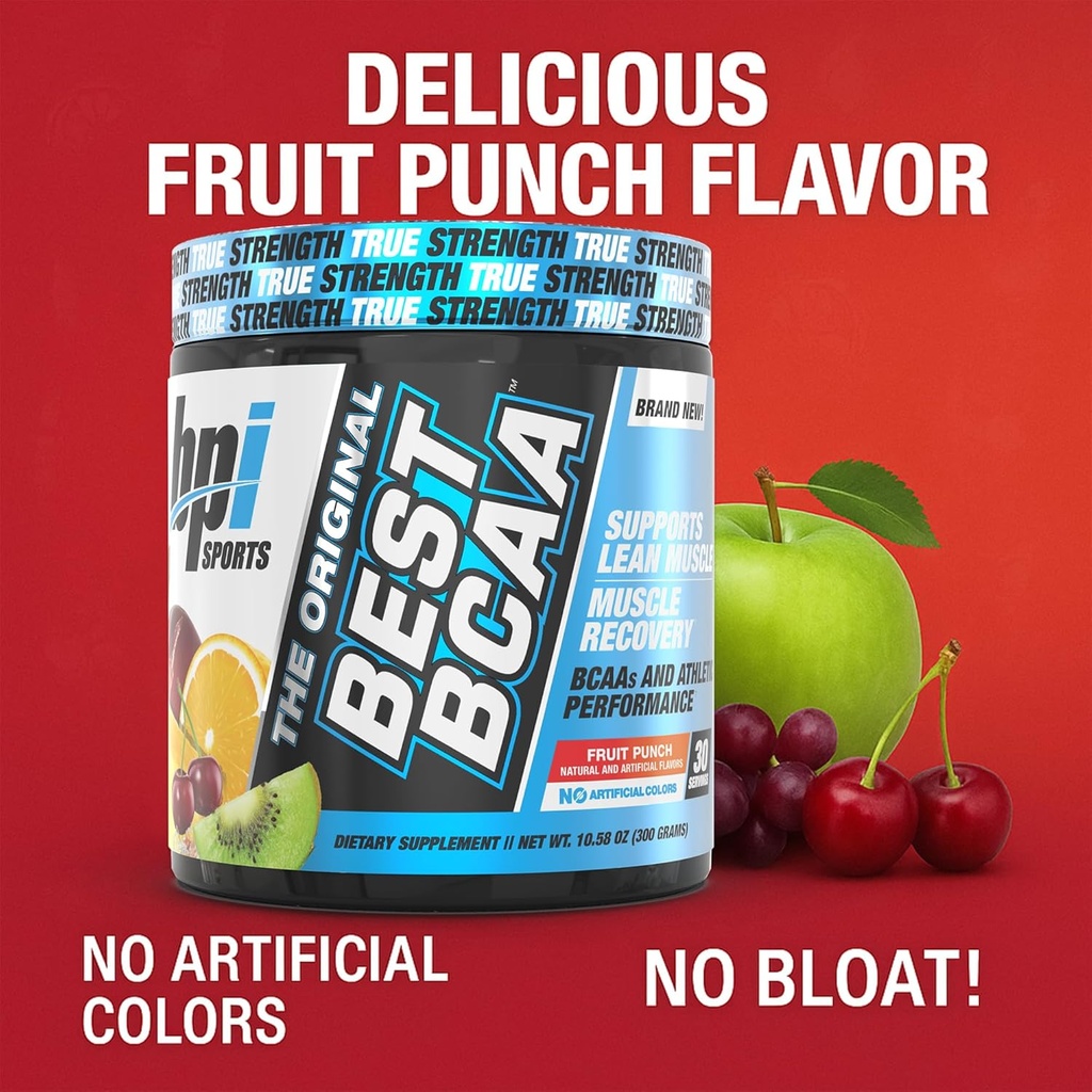 BPI Sports Best BCAA Powder - Muscle Recovery Support - Branched Chain Amino Acids | Building Blocks of Protein and Muscle - Post Workout Recovery – Hydration - Fruit Punch, 30 Servings 3