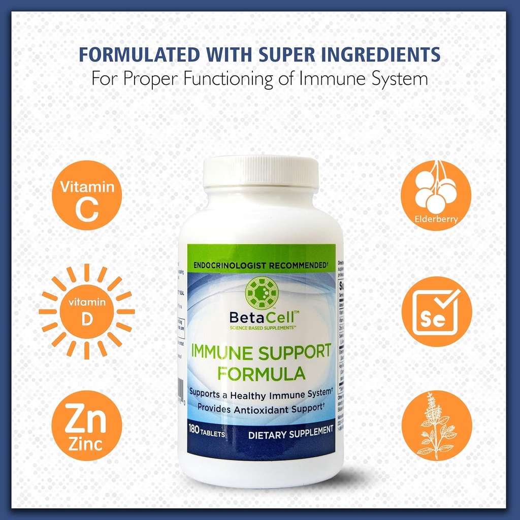 180 Tablets - 6 in 1 Immune Supplement | Vitamin C - Elderberry - Selenium - Vitamin D - Zinc and Holy Basil - Immune Defense for Adults and Kids 4