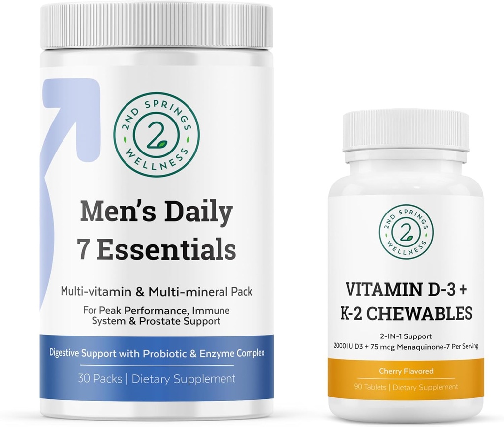 Men's Daily 7 Essentials & Vitamin D3+K2 Bundle 2