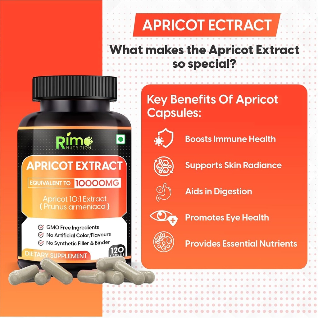 Apricot Capsules (120 Capsules) (Pack of 1) 6