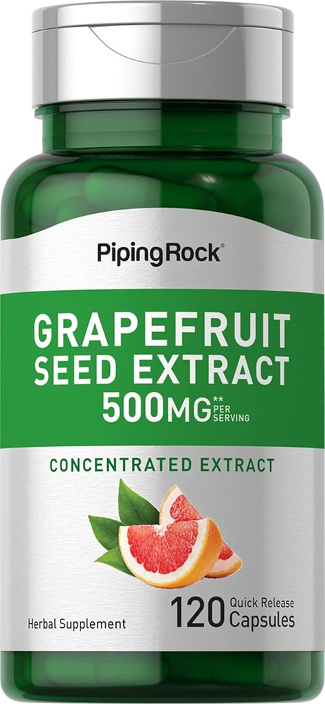 Grapefruit Seed, 500 mg (per serving), 120 Quick Release Capsules 2