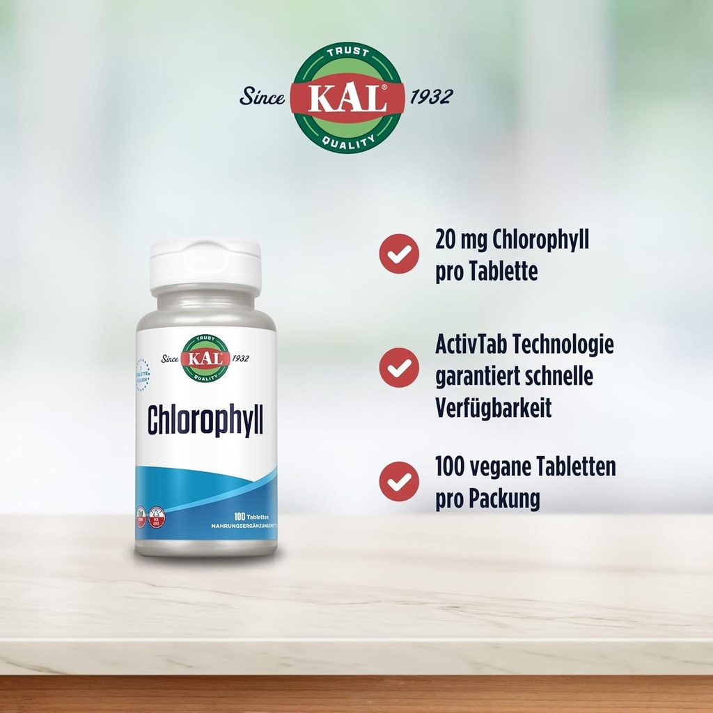KAL Chlorophyll Tablets, 20 mg, 100 Count 4