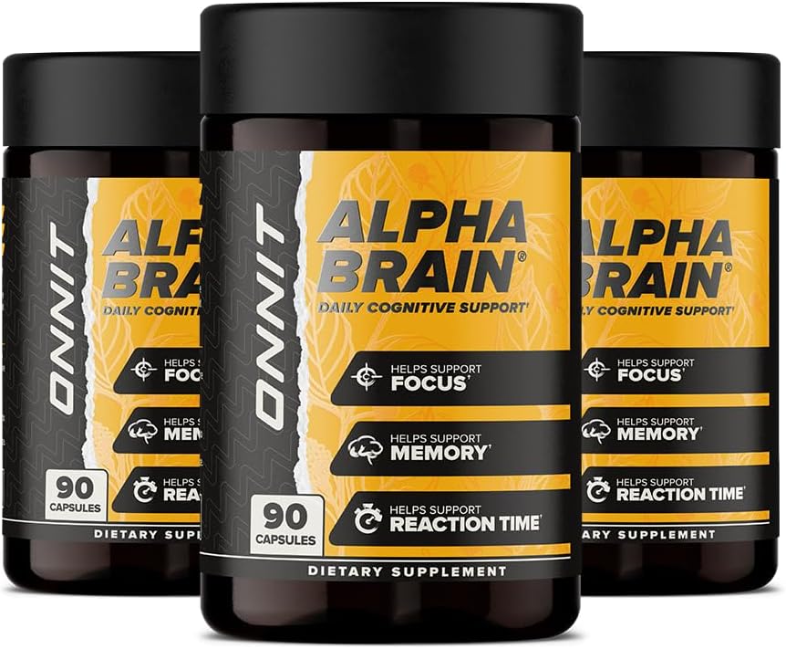 ONNIT Alpha Brain (270ct) - Premium Nootropic Brain Supplement - Focus, Concentration & Memory - Alpha GPC, L Theanine & Bacopa Monnieri 2