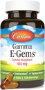 Carlson - Gamma E-Gems, 465 mg, Gamma Tocopherol, Vitamin E Tocopherol, Optimal Wellness, 120 Softgels 6