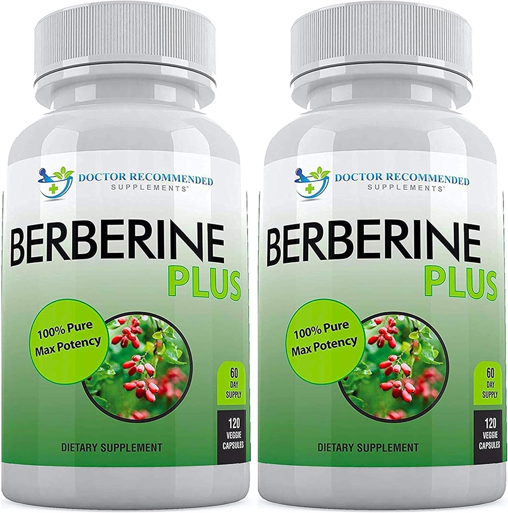 DOCTOR RECOMMENDED SUPPLEMENTS Berberine Plus 1200mg Per Serving - 120 Veggie Capsules Royal Jelly (120 Count (Pack of 2)) 2