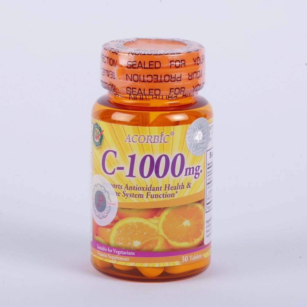 30 Pills Acorbic C 1000 Mg Vittamin C Supplement Bright Clear Faster Whitening Ascorbic Acid 2