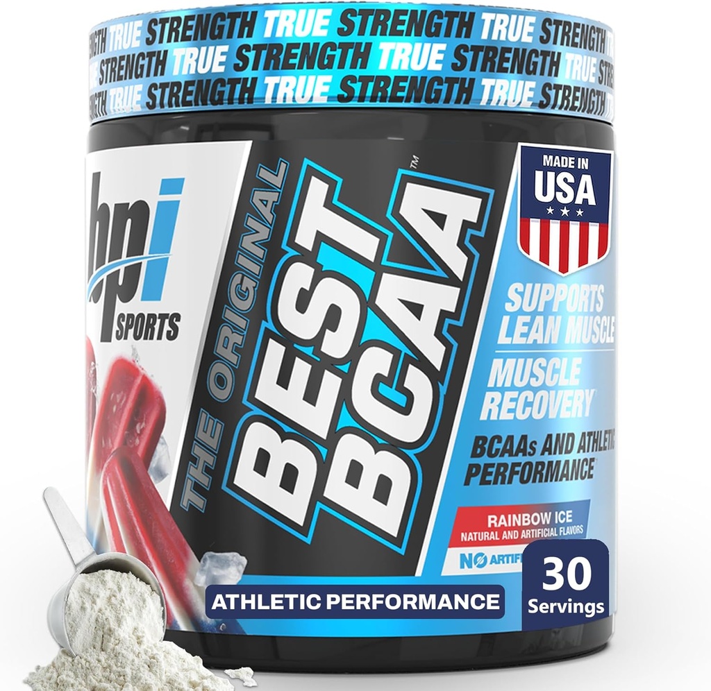 BPI Sports Best BCAA Powder - Muscle Recovery Support - Branched Chain Amino Acids | Building Blocks of Protein and Muscle - Post Workout Recovery – Hydration – Rainbow Ice, 30 Servings 2