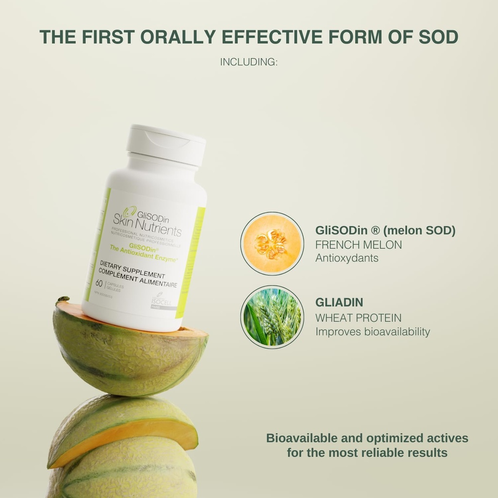 GliSODin Skin Nutrients The Antioxidant Enzyme - Reduces Oxidative Stress - 60 Capsules – 1 Month Supply 4