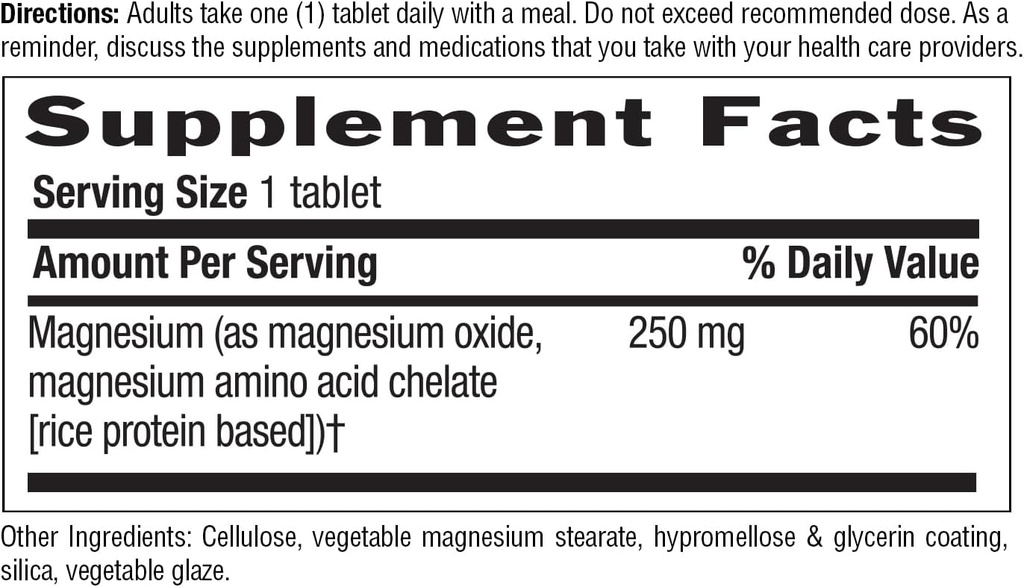 Country Life, Chelated Magnesium 250mg, Supports Bone and Immune Health, Daily Supplement, 240 ct 6