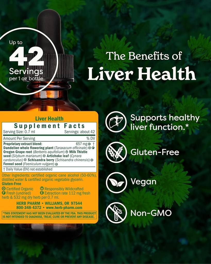 Herb Pharm Liver Health Herbal Formula for Liver and Gallbladder Support - 1 Ounce 3