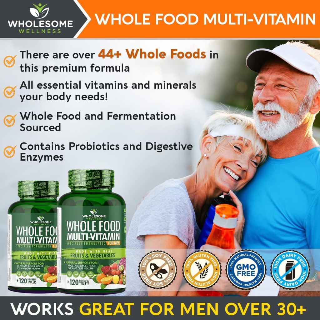 Wholesome Wellness Wholefood Multivitamins for Men + for Women Bundle 5