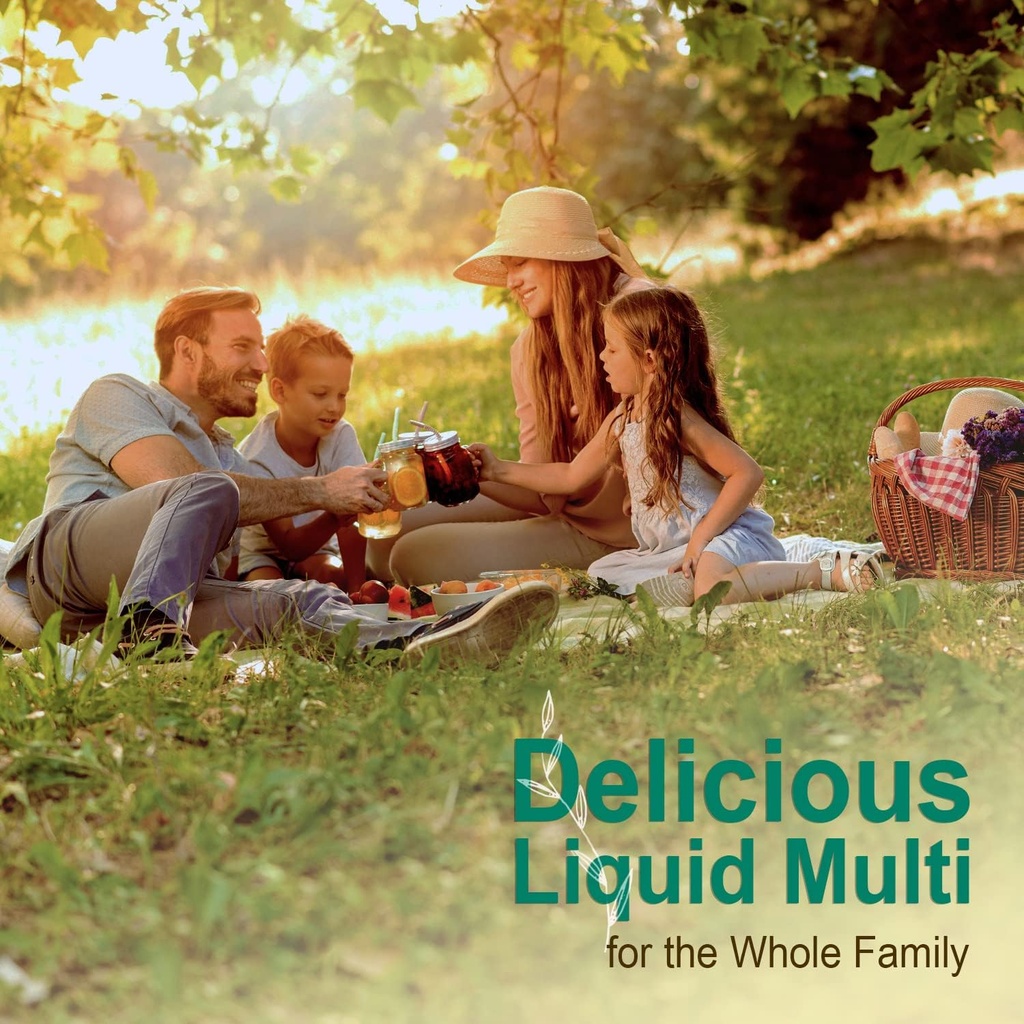 Vital Earth Minerals Super Multi 2-Pack – Liquid Multivitamins for Women, Men & Kids, Liquid Vitamins with Fulvic Acid for Better Absorption, MTHFR Support, 32 Oz Ea + 1 Oz Cup 4