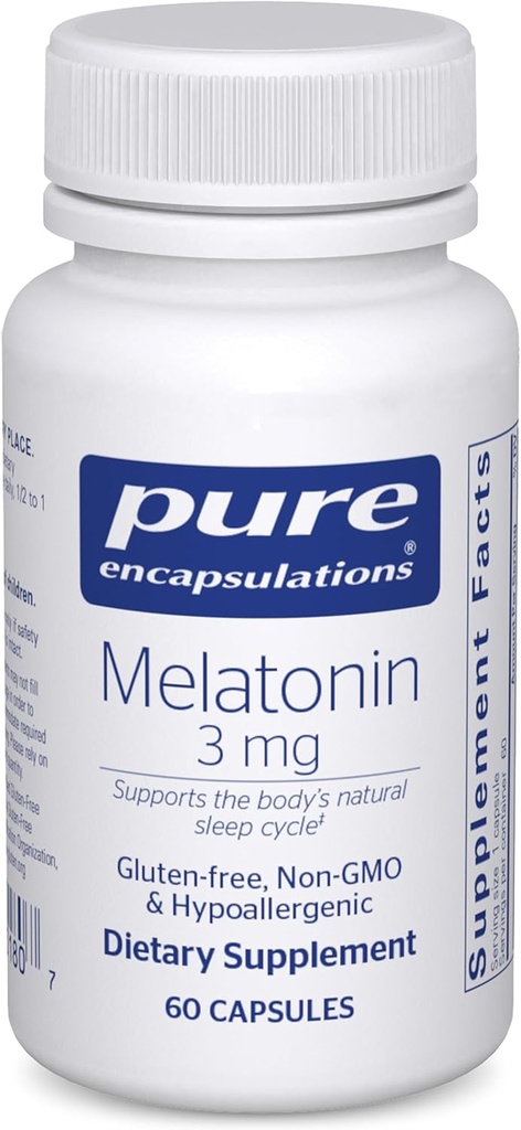 Pure Encapsulations Melatonin 3 mg - Antioxidant Supplement to Support Natural Sleeping & Relief of Occasional Sleeplessness - for Natural Sleep Support* - 60 Capsules 2