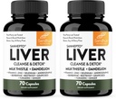 Sandhu's Liver Cleanse Detox & Repair Support | 70 Capsules (Pack of 2) | Herbal Supplement for Liver Health | Milk Thistle Dandelion Root Andrographis with 8 Minerals 2