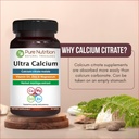 Pure Nutrition Ultra Calcium 1000mg with VIT D3 + K2 | 180 Tabs (90 X Pack of 2) | Highly absorbable Calcium Supplement with Calcium Citrate Malate, VIT D3, K2, Moringa Oleifera, Magnesium and Zinc. 4