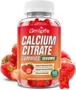 Calcium Citrate Gummies, Sugar Free Calcium Citrate 1000mg for Muscle Healthy, Absorption Calcium Supplements for Adults & Kids, Strawberry, 60 Count 2