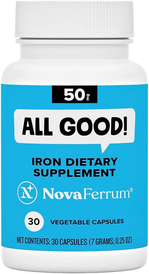 NovaFerrum All Good | Iron Capsule Supplements for Adults | Anemia | 50mg of Iron | 90 Servings | Sugar Free | Vegan | Gluten Free 6