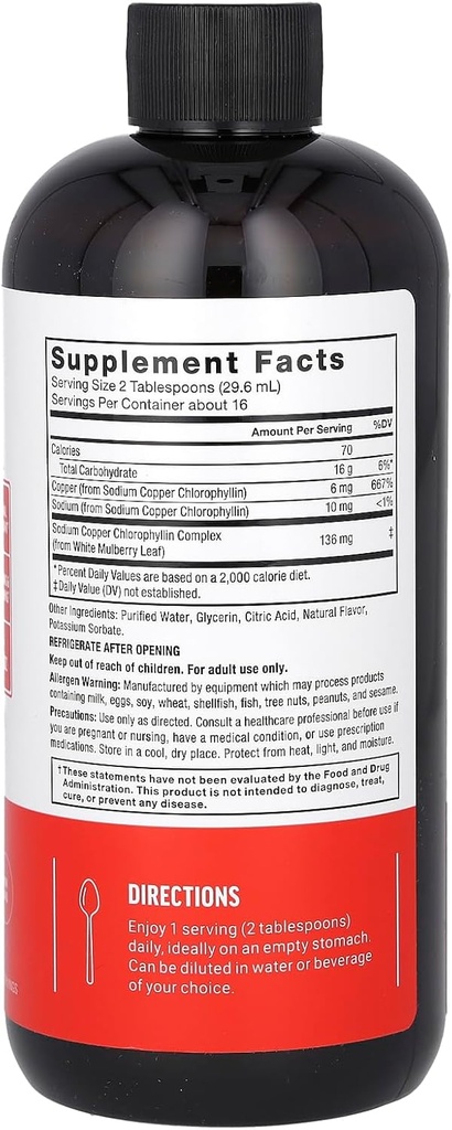 FORCE FACTOR Chlorophyll Liquid Body Deodorizing Supplement, Freshens Breath and Body Naturally, Made with No Artificial Sweeteners or Colors, Non-GMO, Natural Mint Flavor, 16 oz. 5