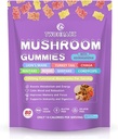 Mushroom Supplement Gummies with Ashwagandha and Lions Mane, Maitake, Turkey Tail, Reishi, Chaga, Shiitake, Cordyceps Nootropic Brain Supplement for Focus, Memory, Immune, Support and Stress Relief 2