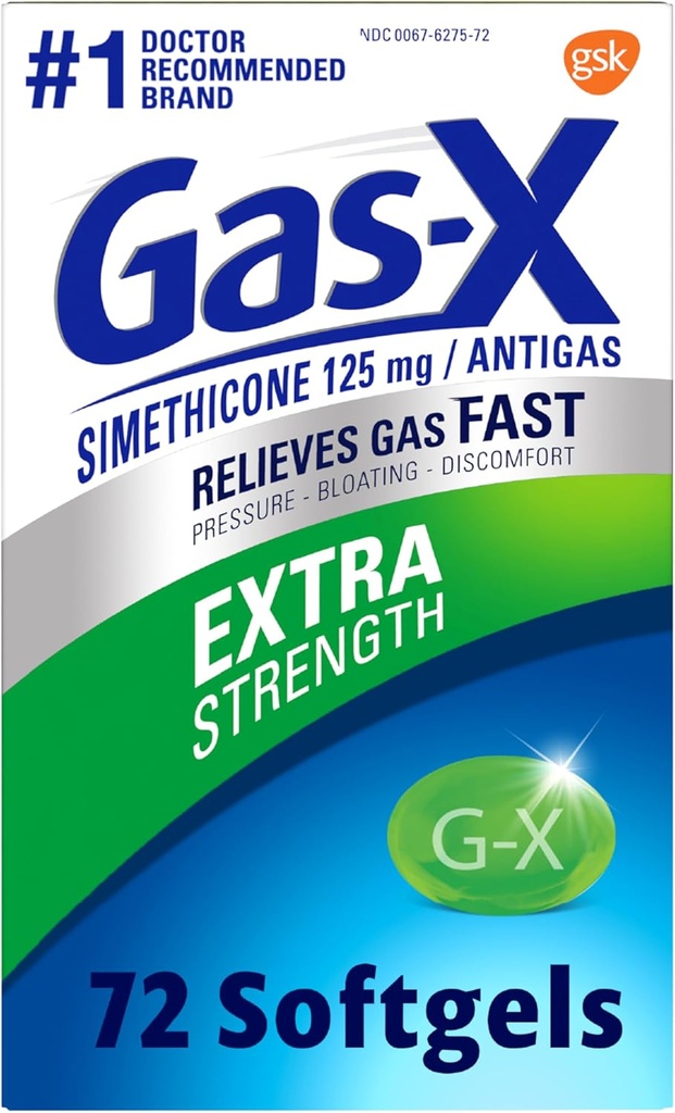 Gas-X Extra Strength Gas Relief Softgels with Simethicone 125 mg for Bloating Relief - 72 Count 2