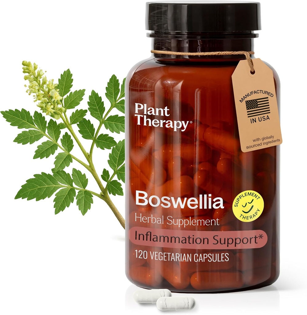 Plant Therapy Boswellia Extract Capsules Manufactured in USA 4 Month Supply Supports Joint Flexibility, Comfort, Soothes Discomfort and Healthy Skin Supplements for Women & Men 120 Vegetarian Capsules 2
