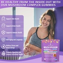 Mushroom Supplement Gummies with Ashwagandha and Lions Mane, Maitake, Turkey Tail, Reishi, Chaga, Shiitake, Cordyceps Nootropic Brain Supplement for Focus, Memory, Immune, Support and Stress Relief 5