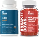 Dr. Tobias Lung Health & Apple Cider Vinegar Gummies - Supports Lung Cleanse & Detox Formula, Supports Gut Health, with The Mother, Folate, B12, Vitamin C, Butterbur 2