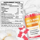 Lions Mane Gummies, Organic Lion's Mane, Lions Mane Gummies for Adults, with Ashwagandha & Alpha GPC, Cortisol Supplements for Women & Men, 60 Counts 3