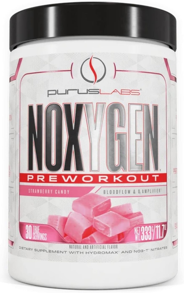 Purus Labs NOXYGEN PREWORKOUT Powder, 30 Servings (Strawberry Candy) 2