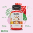 Zhou D3+K2 - Vitamin D3 K2 Supplement for Women & Men, Immune Support Vit D3 and K2 Gummy, Gelatin Free Formula with 5000 IU of D3 and MK-7 - 60 Veggie Gummies (Pack of 1) 6