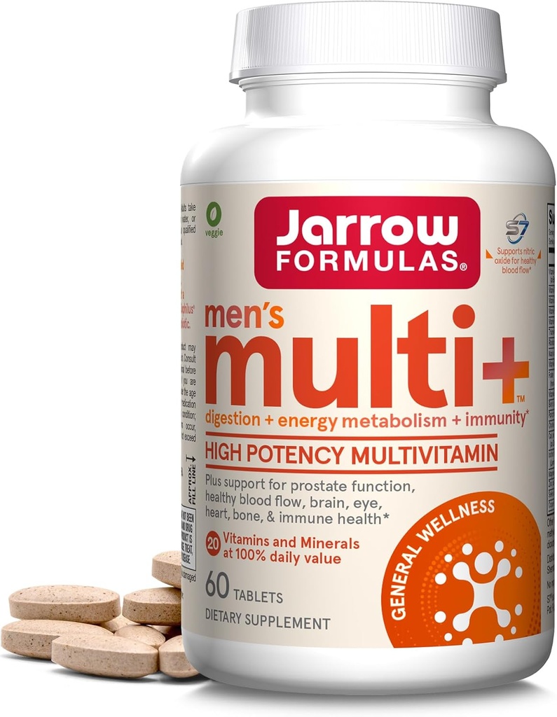 Jarrow Formulas Men's Multi+ Multivitamins, Multivitamin for Men, 60 Tablets, 30 Day Supply 2