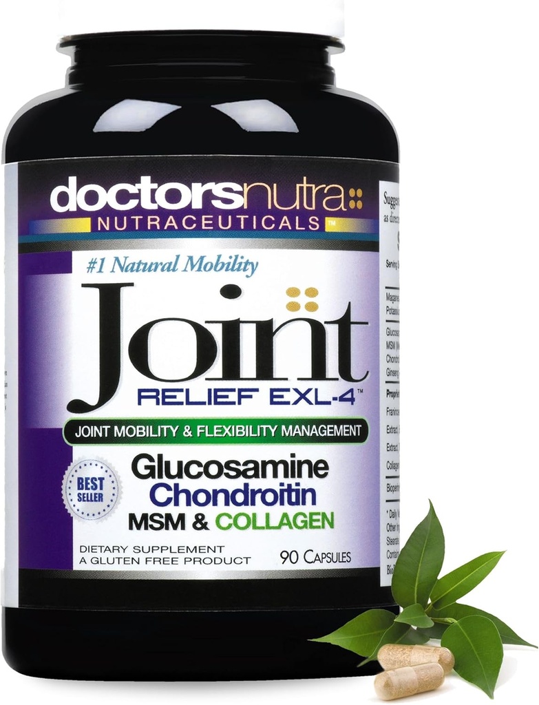 Joint Support Supplement Glucosamine, Chondroitin, Turmeric, MSM, and Collagen 90 Capsules 2