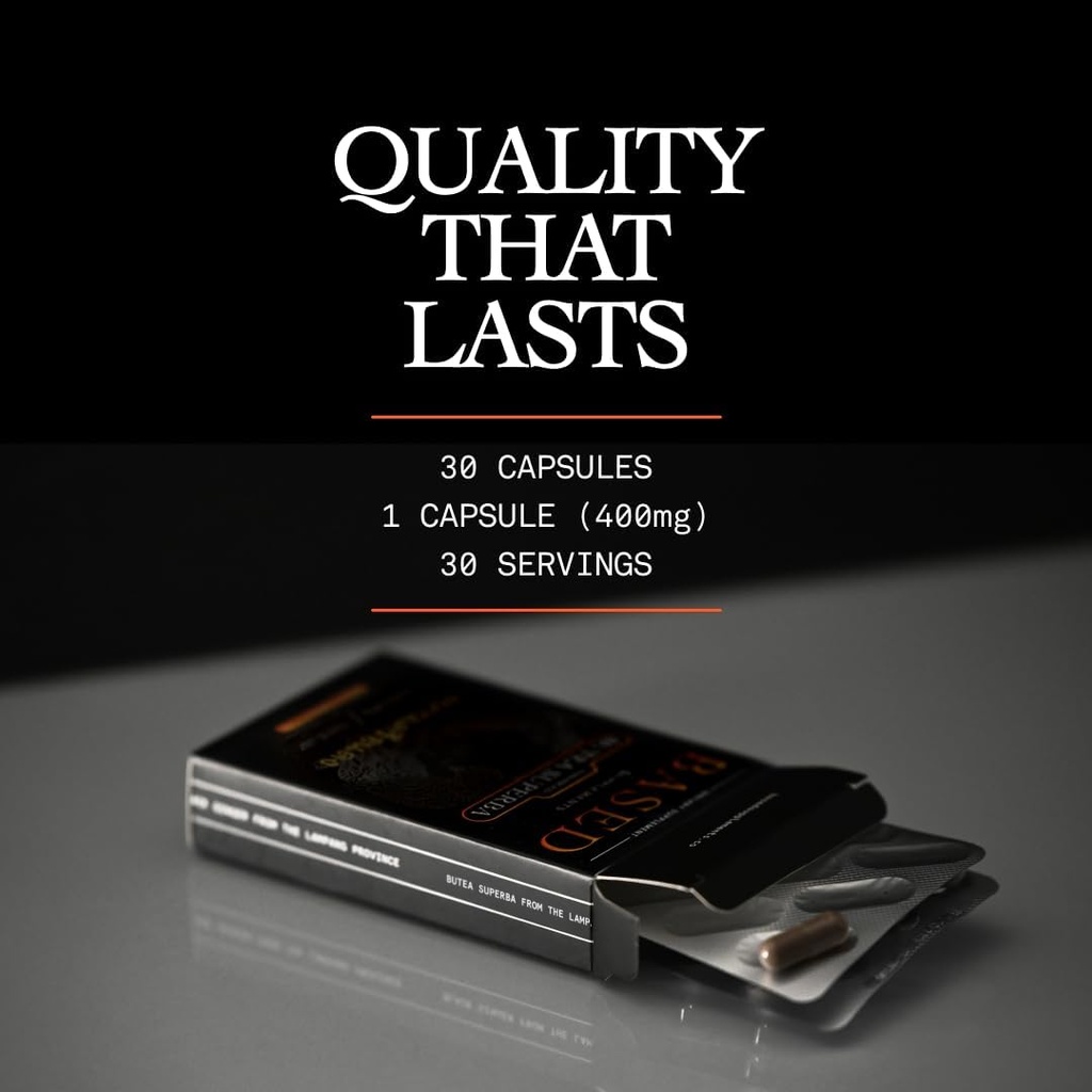 Based Supplements Butea Superba Extract - Traditional Thai Herb for Men's Vitality, Focus & Energy - Premium Root Powder with Natural Flavonoids 5