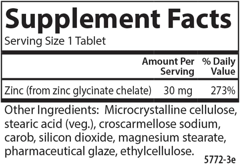 Chelated Zinc 250 tabs 5