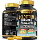 Colostrum Supplement - 8in1 Formula - Combine with Turmeric, Ceylon Cinnamon, Quercetin, Royal Jelly, Dandelion, L- Glutamine, and Black Pepper - Digestive Health Support - 120 Capsules 2