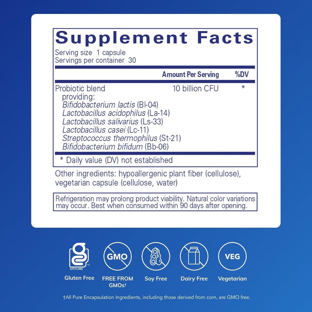 Pure Encapsulations Probiotic G.I. - Shelf Stable Probiotic for Intestinal Health & Gastrointestinal Support - with Lactobacillus & Bifidobacterium - 30 Capsules 3